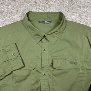 Sitka Gear Mens XXL Olive Green Globetrotter Shirt Button Down Hunting Field
